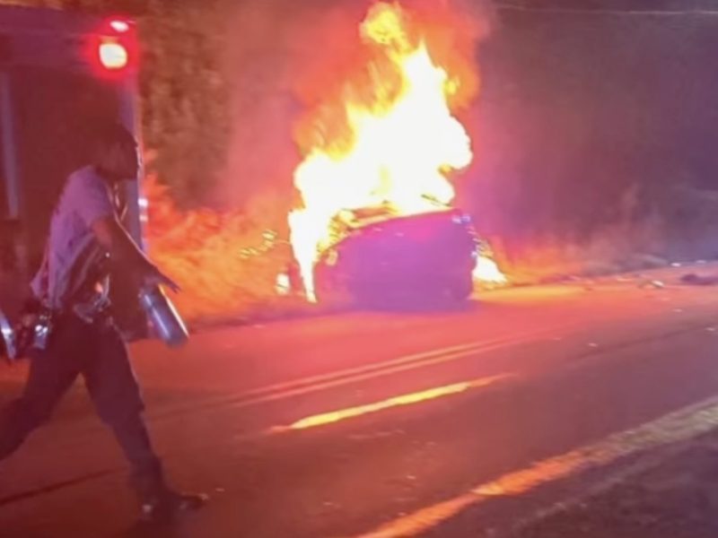 A 28-year-old woman died Saturday after an early morning head-on crash in Macon when her car crossed into oncoming traffic.