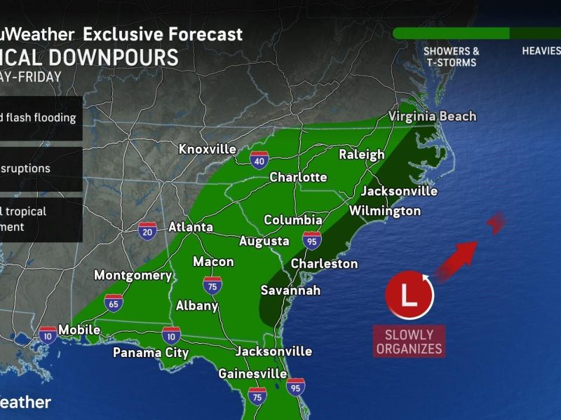 “The tropical development potential map in the Atlantic is lit up like a Christmas tree with four different risk zones,” AccuWeather Lead Hurricane Expert Alex DaSilva said. “We are quickly approaching the heart of the hurricane season. People need to be prepared, especially with the potential of ‘homegrown’ storms that develop near the coastline. Tropical storms and hurricanes that spin up near the U.S. coast in abnormally warm waters leave less time for people to prepare, react and evacuate compared to a storm that develops out in the open Atlantic and takes days to approach the U.S.” 