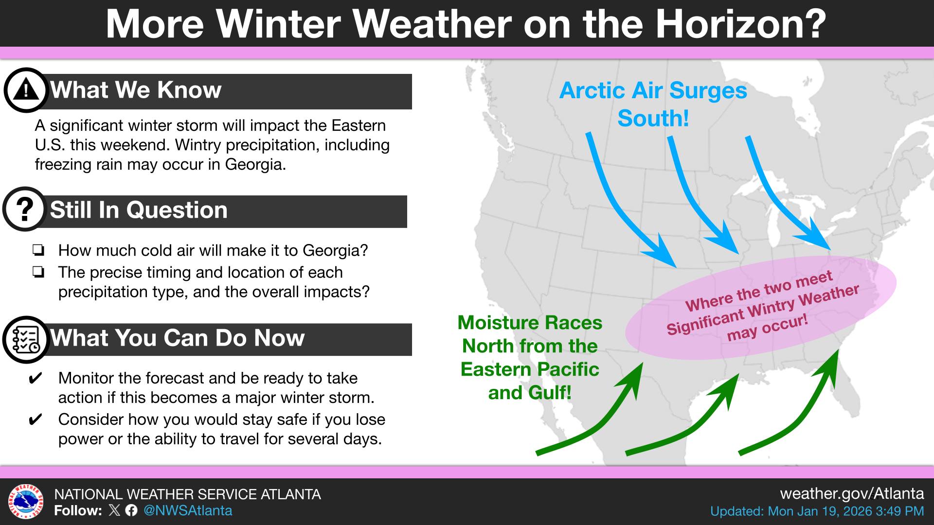 Winter Storm Threatens Georgia This Weekend