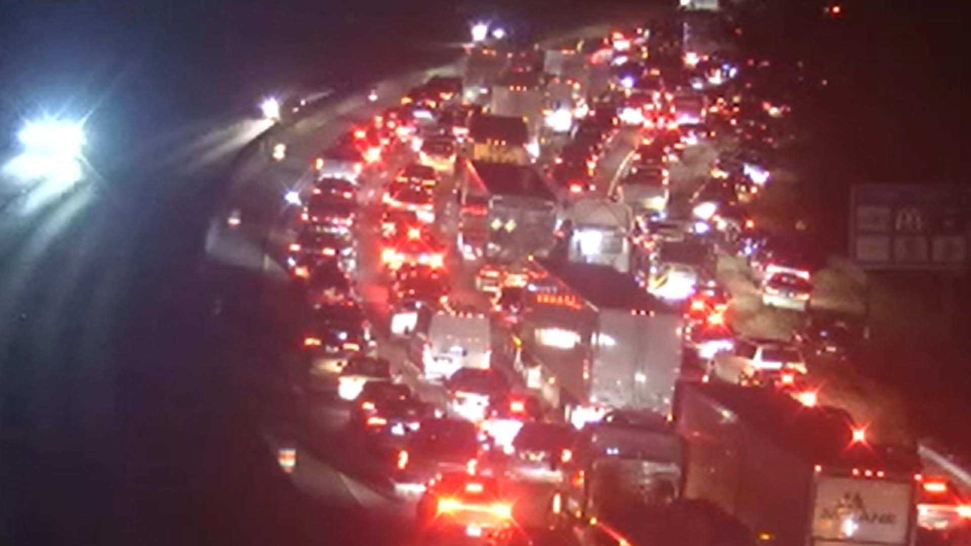 Multiple Cars Strike Person on I-285