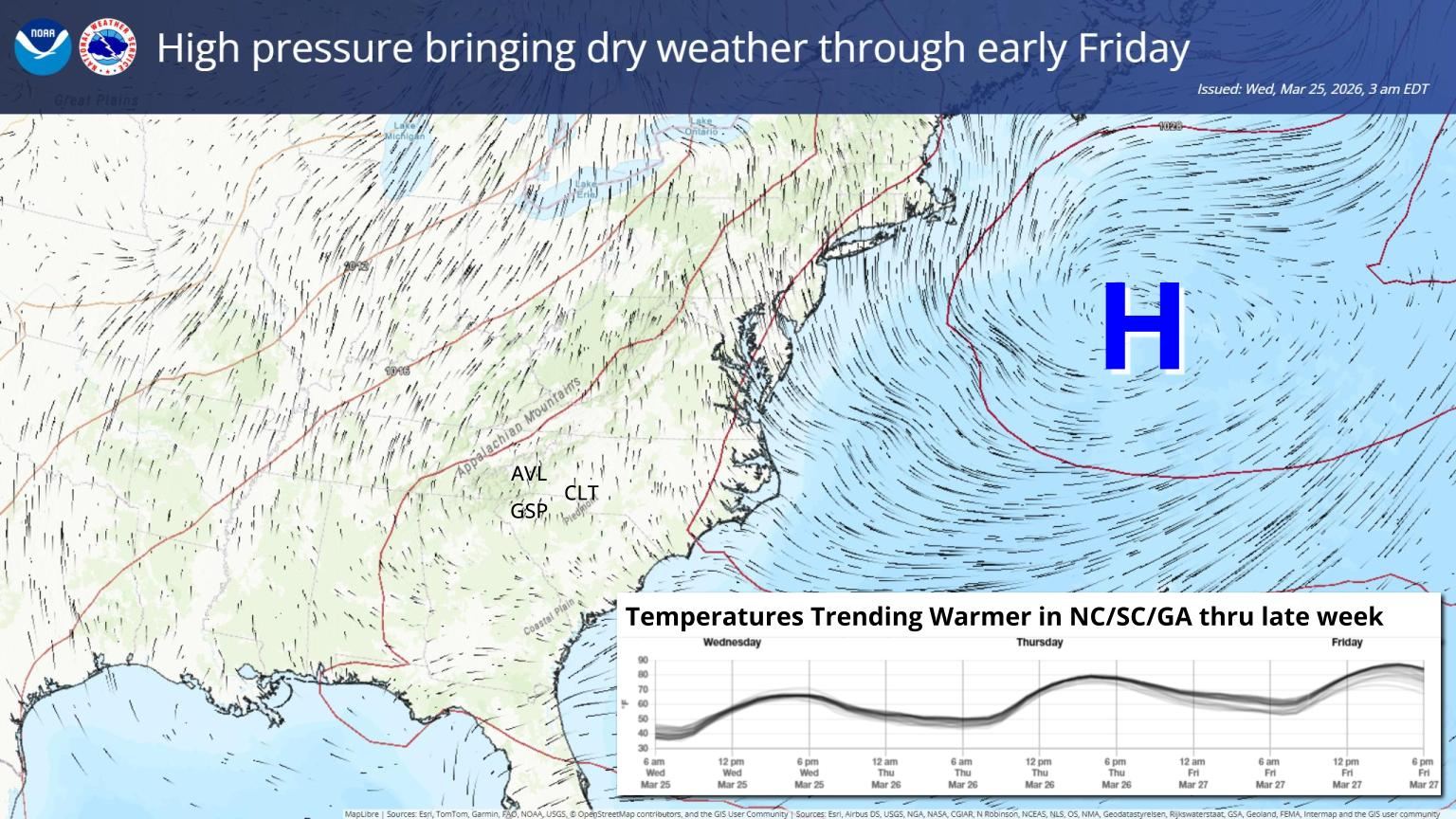 Georgia will remain warm and dry through Friday