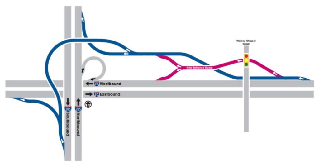 I-20/I-285 interchange gets new lane setup starting today
