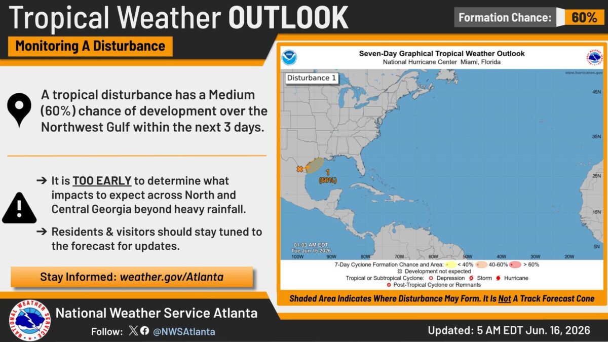 Gulf storm threatens Georgia with weekend deluge