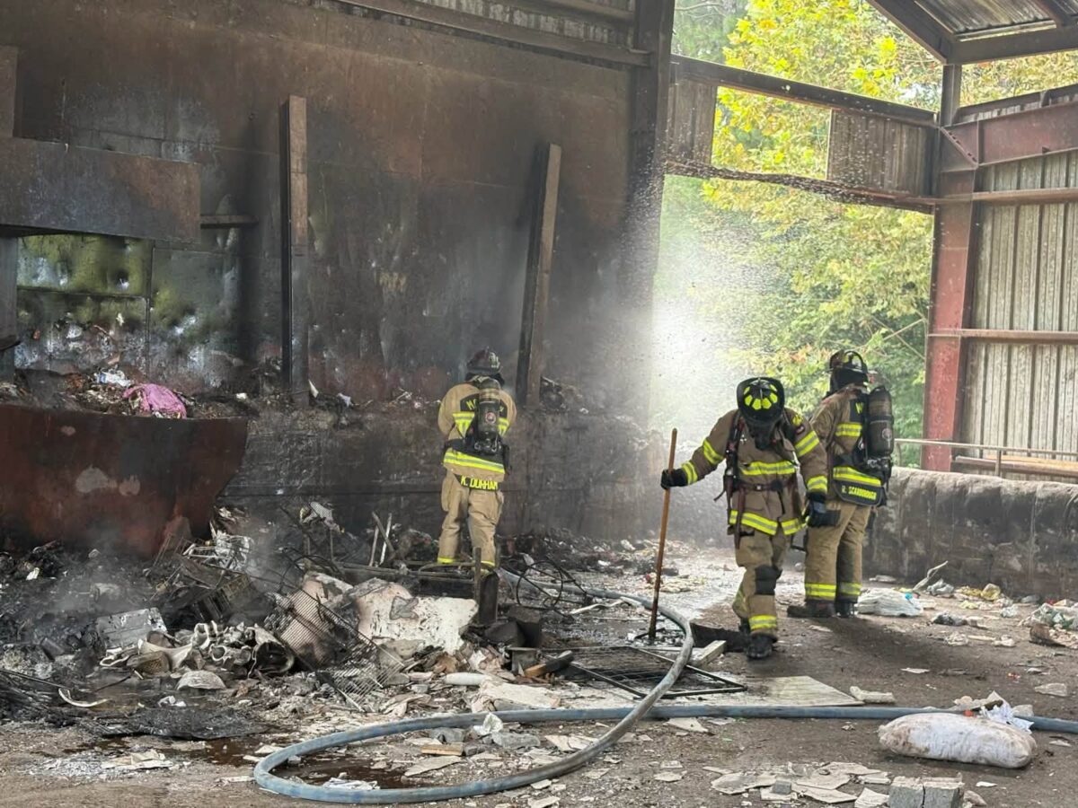 Large trash fire burns at Morgan County waste facility