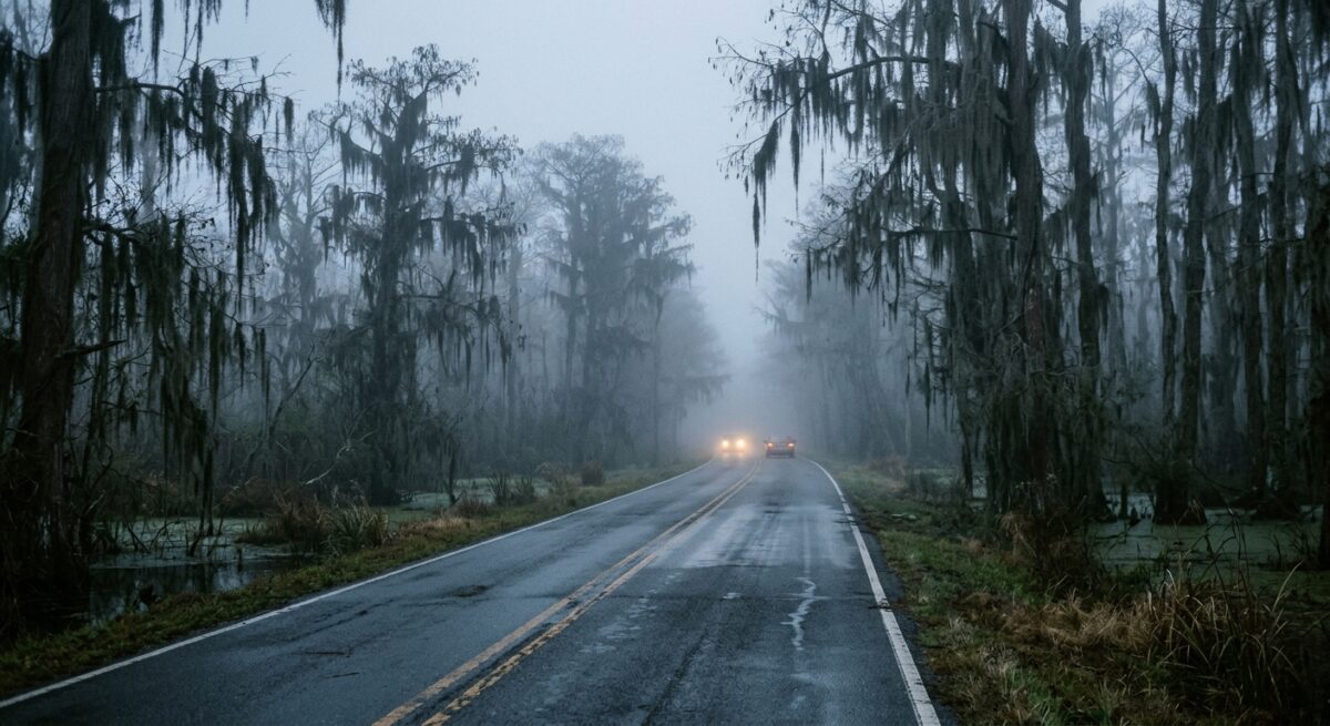 Dense fog cutting visibility near Okefenokee Sunday morning