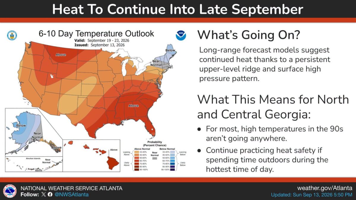 Georgia's September heat wave isn't done with you yet