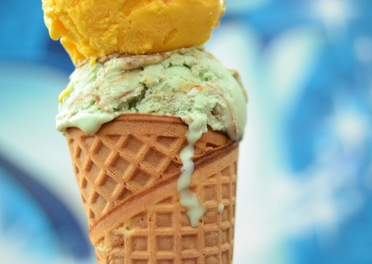 ice cream, summer, cornet, nature, cone, scoop, ice, sweet, dessert