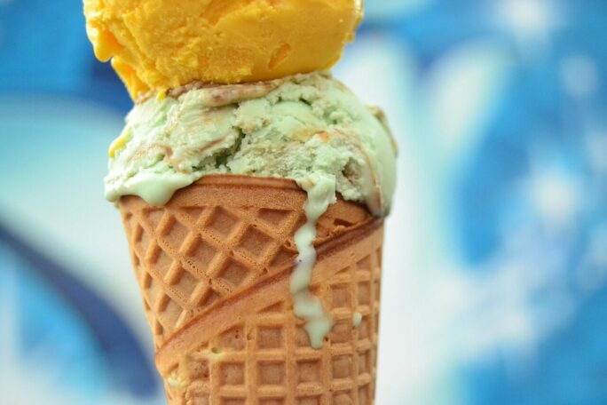 What is Georgia's favorite ice cream brand? ice cream, summer, cornet, nature, cone, scoop, ice, sweet, dessert